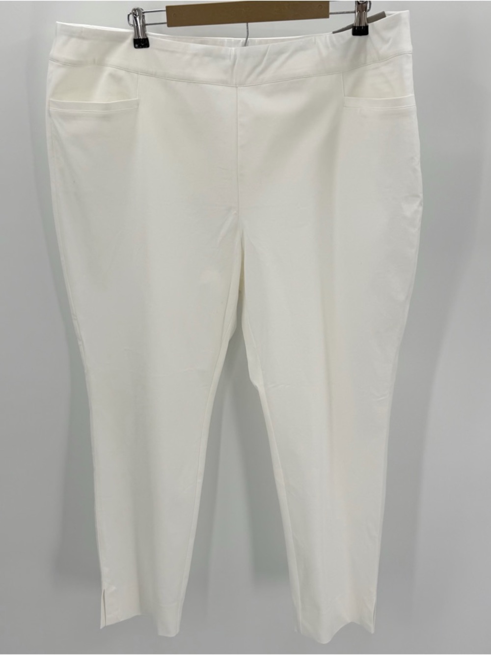 Soft Surroundings Pants Womens 2X 22W White Pull On Slim Ankle Superla -spots